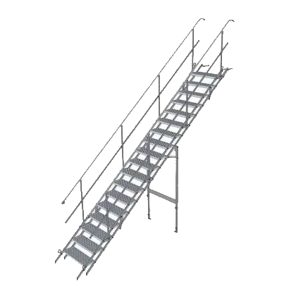 Bautreppe Stahl 70 (18 Stufen) m. Geländer
