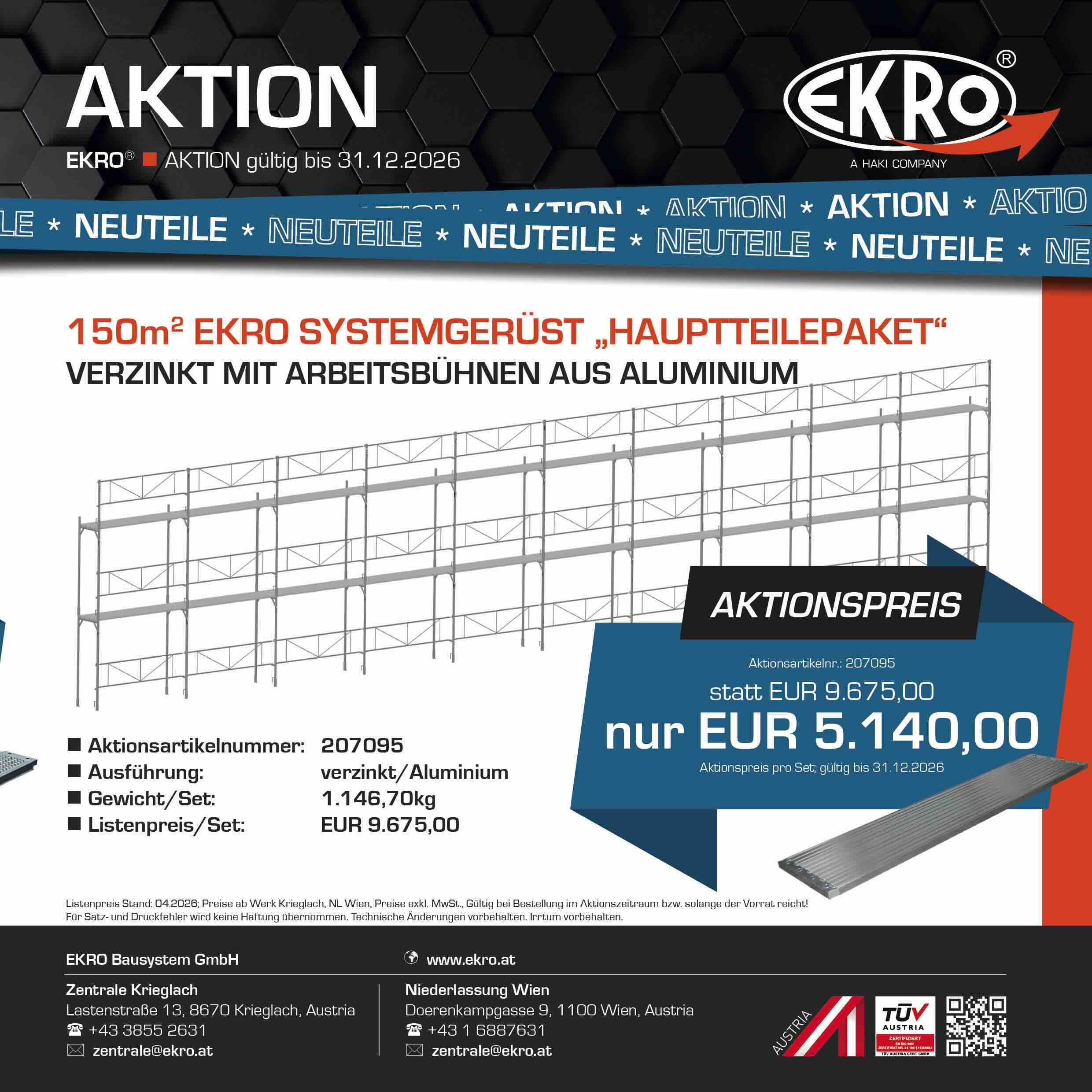 Kundenaktion 2026 - Hauptteilepaket