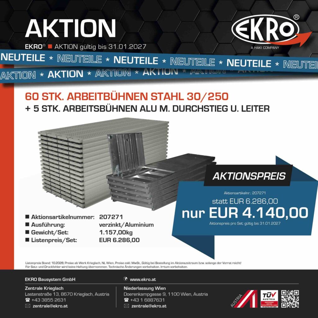 Kundenaktion 2026/27, 60 Stk. Arbeitsb. Stahl 30